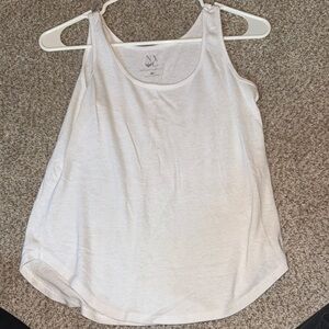 New York & Company White Sleeveless Relaxed Tank Top
